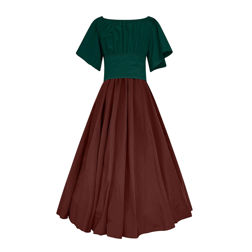 UPPADA Womens Renaissance Faire Dresses Medieval Irish Traditional plus Size Dresses Ruffle over Dress Corset Retro Cosplay Gown